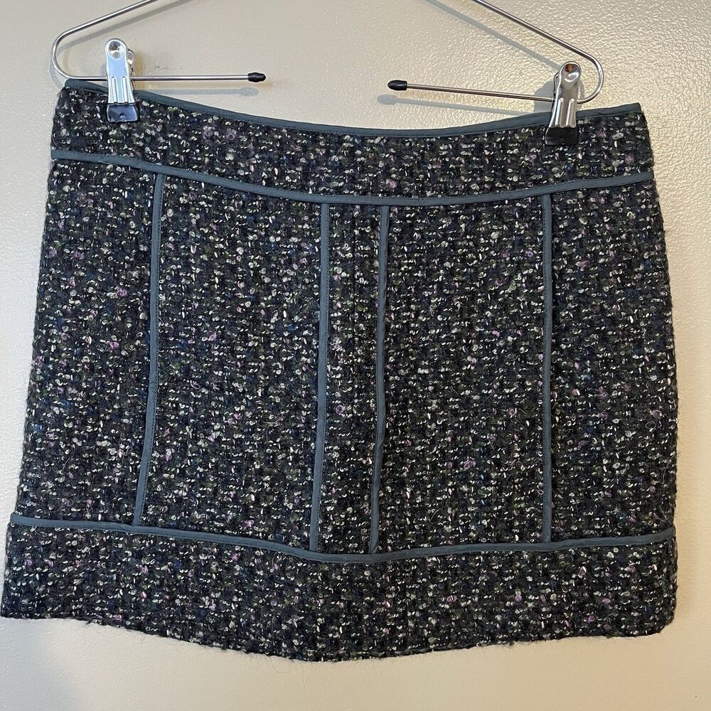 J Crew Micro Mini Tweet Lined Womens Skirt Size 10